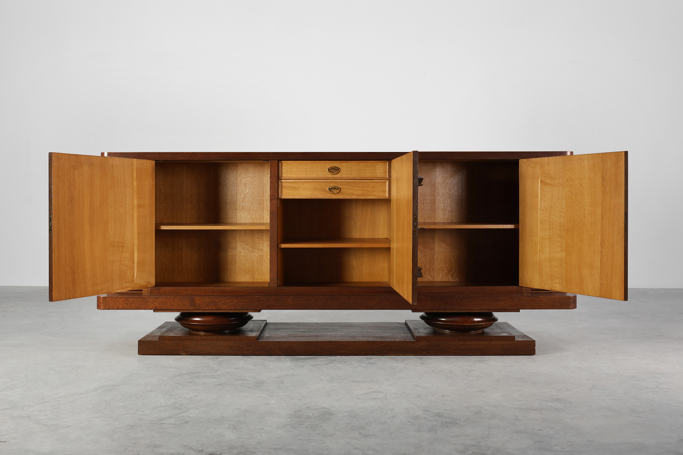 French Art Deco Oak Sideboard by Jacques Klein, circa 1925thumbnail